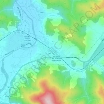 Renedo de Piélagos topographic map, elevation, terrain