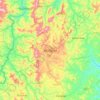 Muhanga topographic map, elevation, terrain