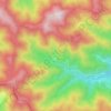 Marzian topographic map, elevation, terrain