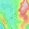 Cathedine topographic map, elevation, terrain