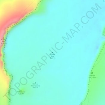 Mauna Loa topographic map, elevation, terrain