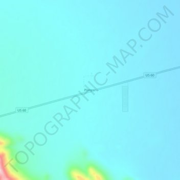 Pioneer topographic map, elevation, terrain