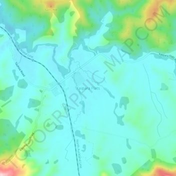 Kaipara Flats topographic map, elevation, terrain