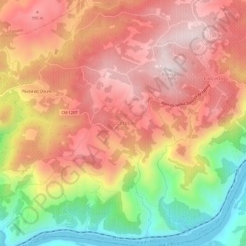 Cotas topographic map, elevation, terrain