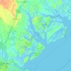 Daws Island topographic map, elevation, terrain