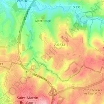 Rupembert topographic map, elevation, terrain