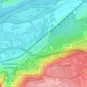 Uhlerborn topographic map, elevation, terrain