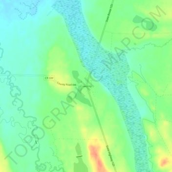 Cowdrey topographic map, elevation, terrain