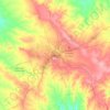 Gweru topographic map, elevation, terrain