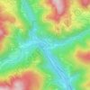 Caprile topographic map, elevation, terrain