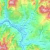 Kakanj topographic map, elevation, terrain