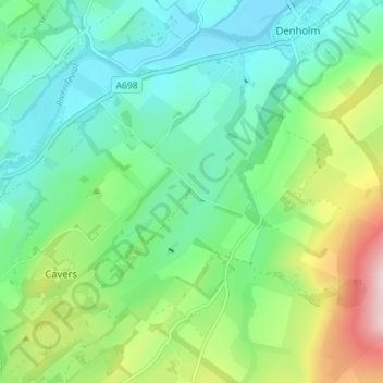 East Middle topographic map, elevation, terrain