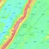 Dianjiang topographic map, elevation, terrain