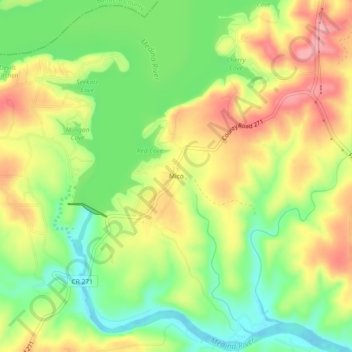 Mico topographic map, elevation, terrain