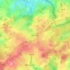 Bourcy topographic map, elevation, terrain