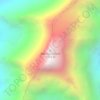 Machapuchare topographic map, elevation, terrain