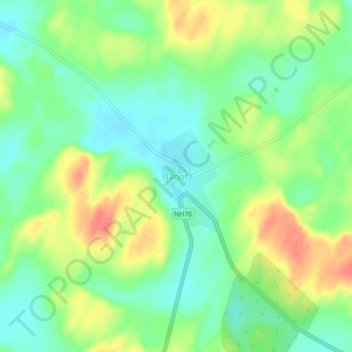 Tanot topographic map, elevation, terrain