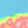 Mwnt topographic map, elevation, terrain