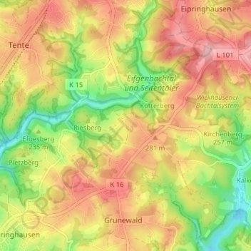 Wöllersberg topographic map, elevation, terrain