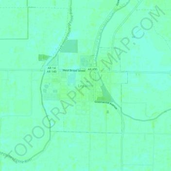 Lepanto topographic map, elevation, terrain