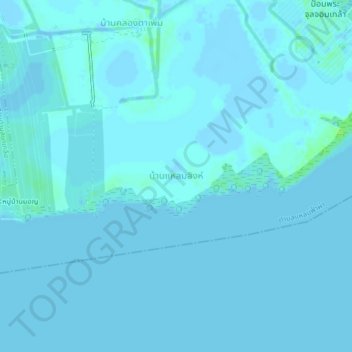 Ban Laem Sing topographic map, elevation, terrain