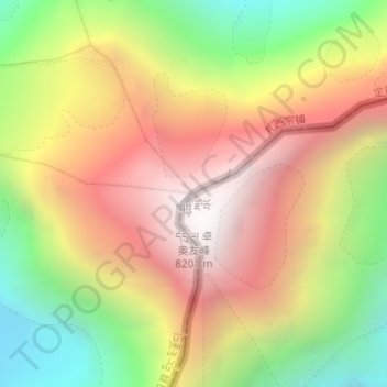 Cho Oyu topographic map, elevation, terrain