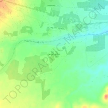 Jaouna topographic map, elevation, terrain