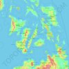 Cebu topographic map, elevation, terrain
