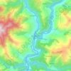 Devprayag topographic map, elevation, terrain