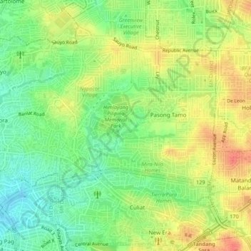 Pingki-an 1 topographic map, elevation, terrain