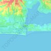 Lagos topographic map, elevation, terrain