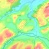 Llangyniew topographic map, elevation, terrain