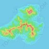 Kosrae topographic map, elevation, terrain
