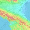 Émilie-Romagne topographic map, elevation, terrain