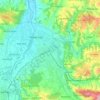 Nowy Sącz topographic map, elevation, terrain