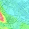 Simmering topographic map, elevation, terrain