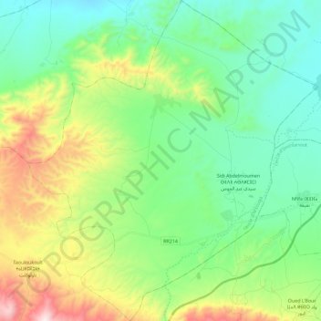 Sidi Abdelmoumen topographic map, elevation, terrain