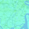 Can Giuoc District topographic map, elevation, terrain