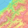 Artvin topographic map, elevation, terrain
