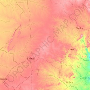 Chikomba topographic map, elevation, terrain