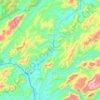 Pak Ou District topographic map, elevation, terrain