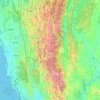 Chin topographic map, elevation, terrain