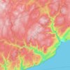 Fundy National Park topographic map, elevation, terrain