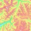 Fedchenko Glacier topographic map, elevation, terrain