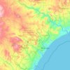 Sergipe topographic map, elevation, terrain