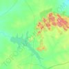 Damau topographic map, elevation, terrain