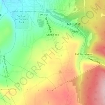 Spring Hill topographic map, elevation, terrain