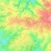 Nouzerines topographic map, elevation, terrain