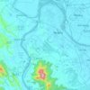 Ba Vi district topographic map, elevation, terrain