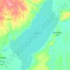 Lake Hulun topographic map, elevation, terrain
